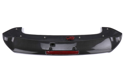 Seibon Carbon Fiber S Style Rear Spoiler W/ Brake Light - 2008-2014 Subaru WRX Hatchback / STI Hatchback
