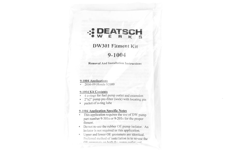 DeatschWerks DW300 Series Fuel Pump w/ Install Kit - 2006-2009 Honda S2000