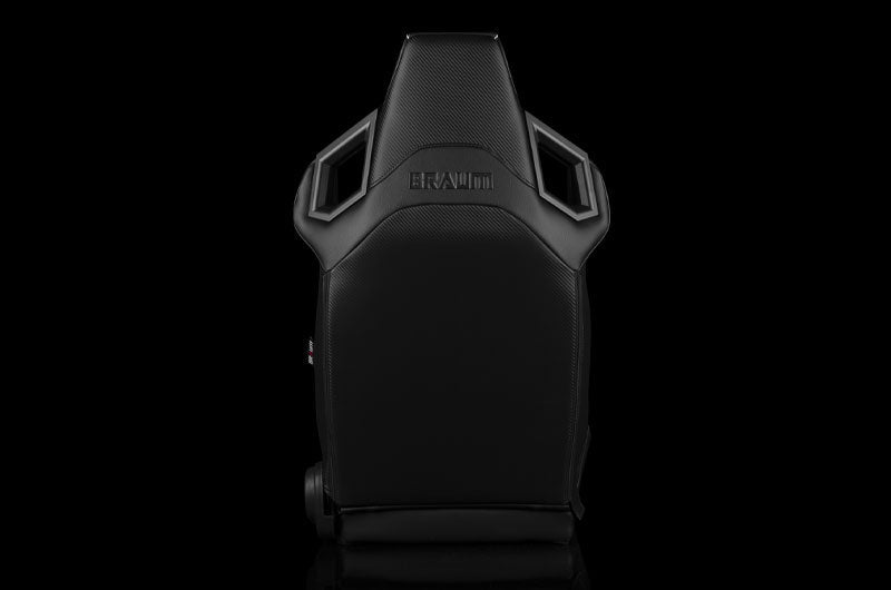 Braum Alpha X Series Sport Seats - Black Polo Fabric (Grey Stitching)  Pair - Universal