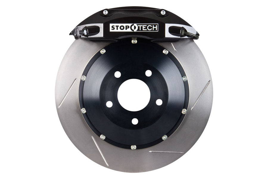 Stoptech ST-40 Big Brake Kit Rear 328mm Black Slotted Rotors - 2004 Subaru STI