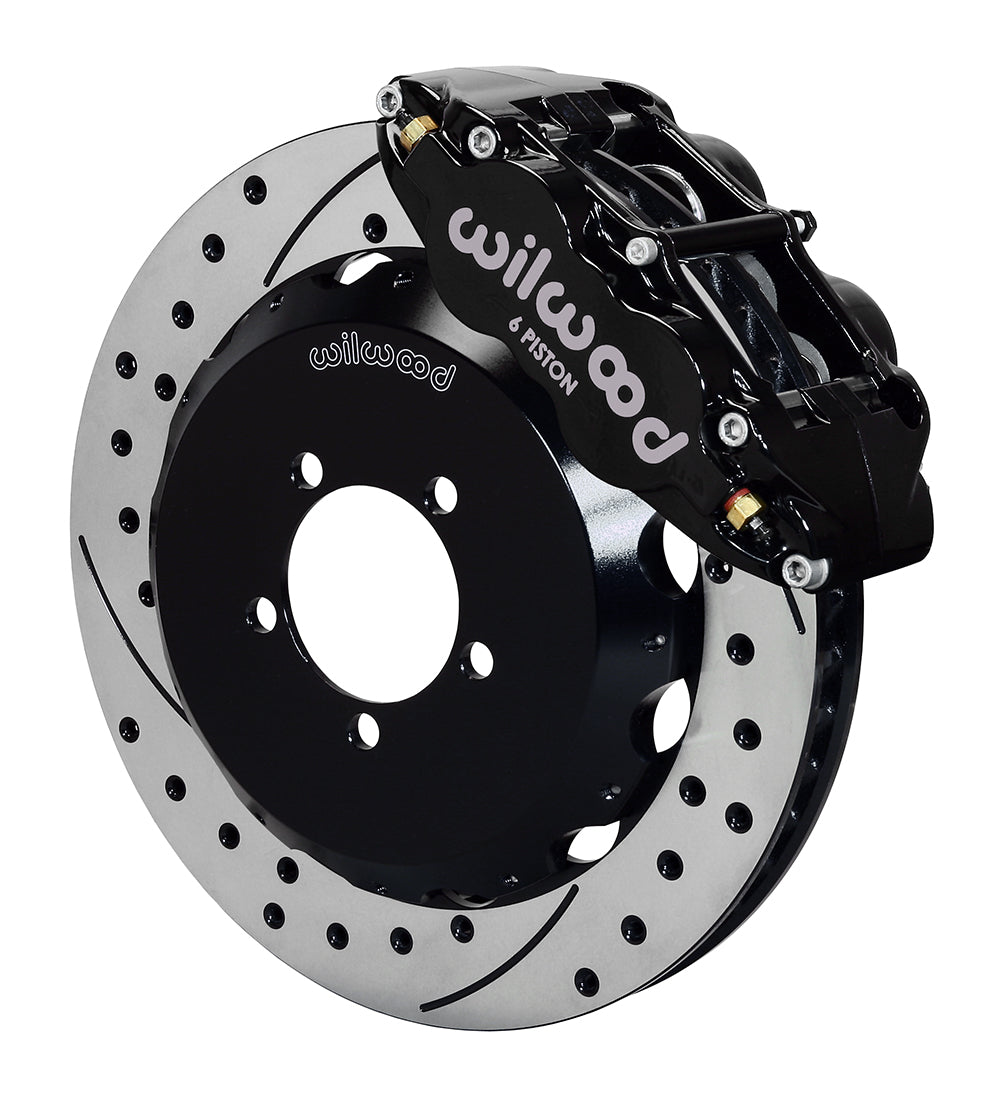 Wilwood FNSL6R 13.06in Front Kit Drilled / Slotted Black - 2002-2021 Subaru WRX / 2004-2021 STI / 2003-2006 Baja / 1998-2013 Forester / 1994-2014 Impreza / 1994-2009 Legacy / 2000-2009 Outback