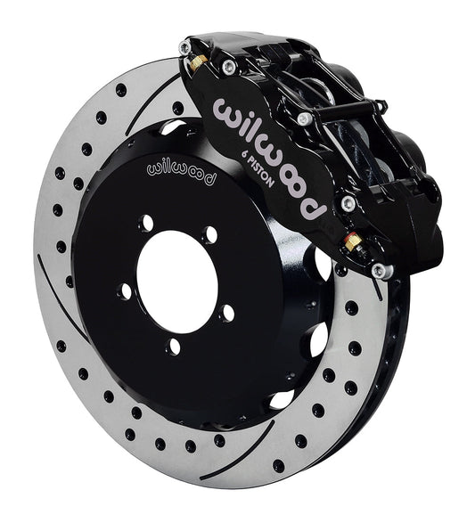 Wilwood FNSL6R 13.06in Front Kit Drilled / Slotted Black - 2002-2021 Subaru WRX / 2004-2021 STI / 2003-2006 Baja / 1998-2013 Forester / 1994-2014 Impreza / 1994-2009 Legacy / 2000-2009 Outback