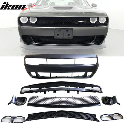 2015-2023 Dodge Challenger Front Full Bumper & Lip + Fender Flares PP