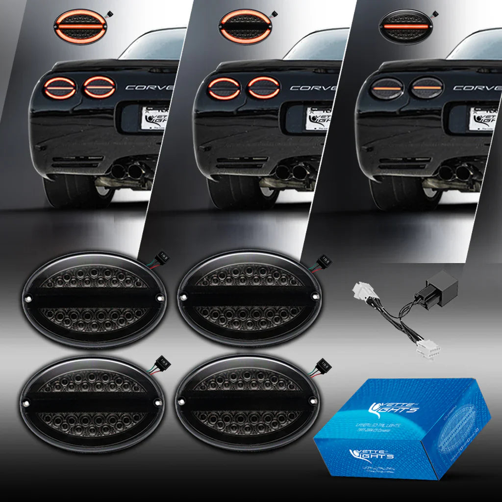 Corvette C5 G3 Laser LED Tail Light Assemblies