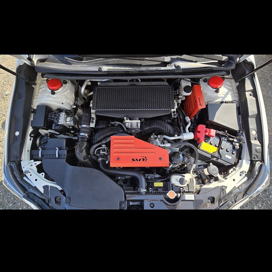 SMY Polyurethane Strut Tower Covers - Red - 2022-2026 Subaru WRX