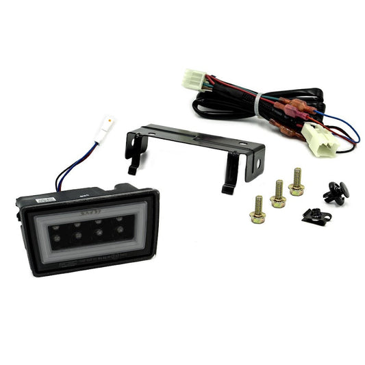 SMY F1 V3 Hyperflash (RBL) Double Smoked w/ DRL White Light Bar - 2015-2021 Subaru WRX/STI