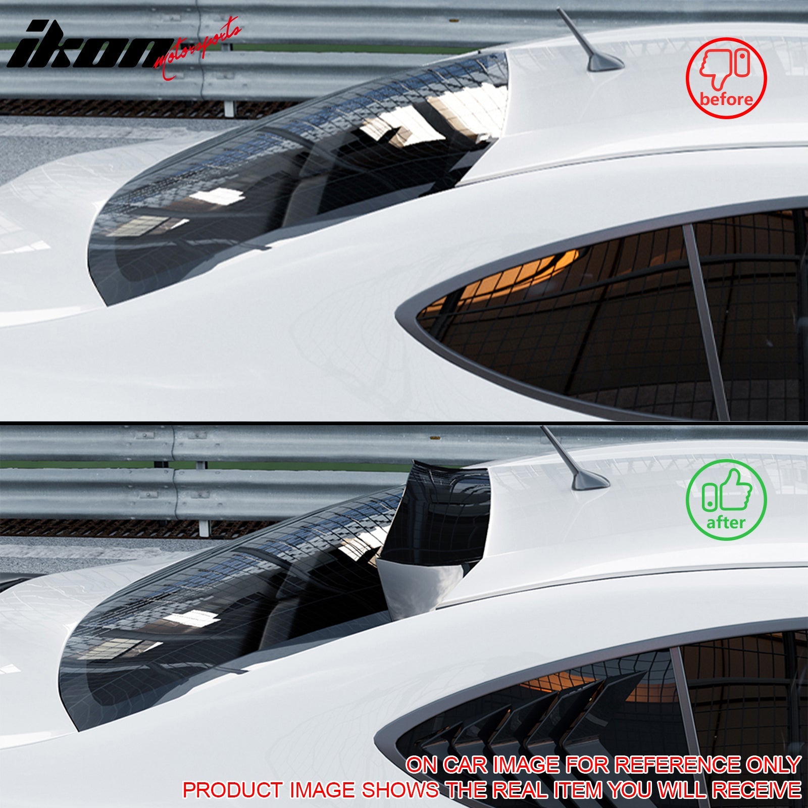 2013-2020 BRZ FR-S TY86 IKV3 Carbon Fiber Print Rear Roof Spoiler ABS