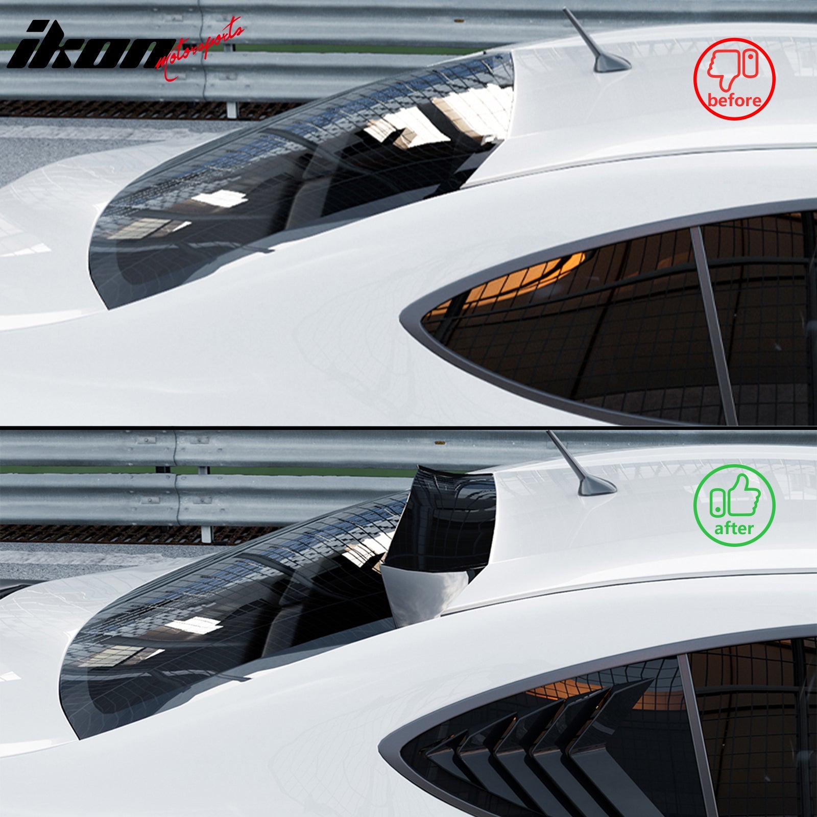 2013-2020 BRZ FR-S TY86 IKON V Style Gloss Black Rear Roof Spoiler ABS