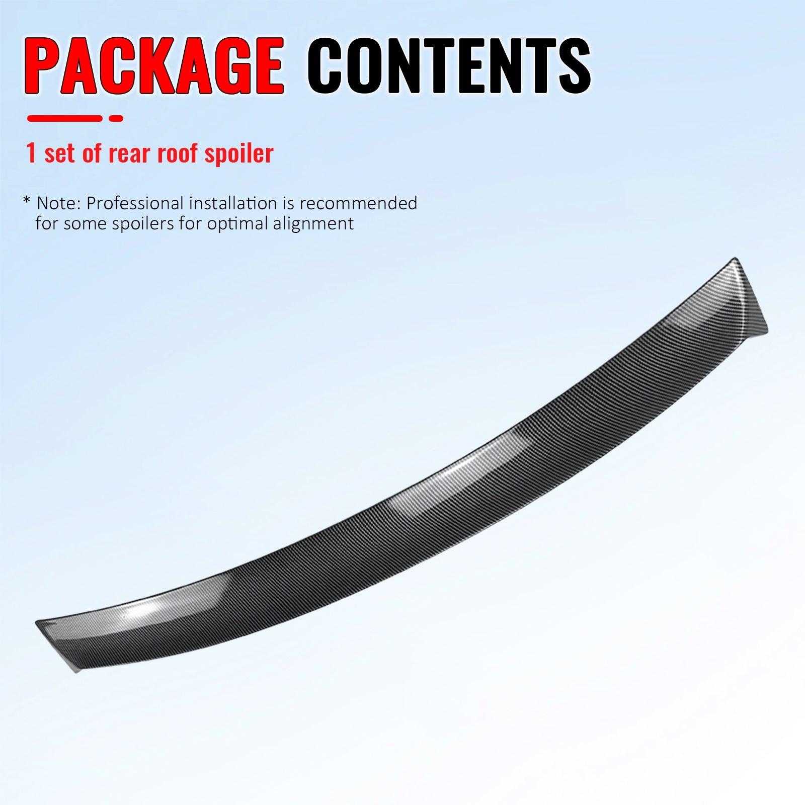 2015-2021 Subaru WRX IKON Style Carbon Fiber Print Roof Spoiler ABS