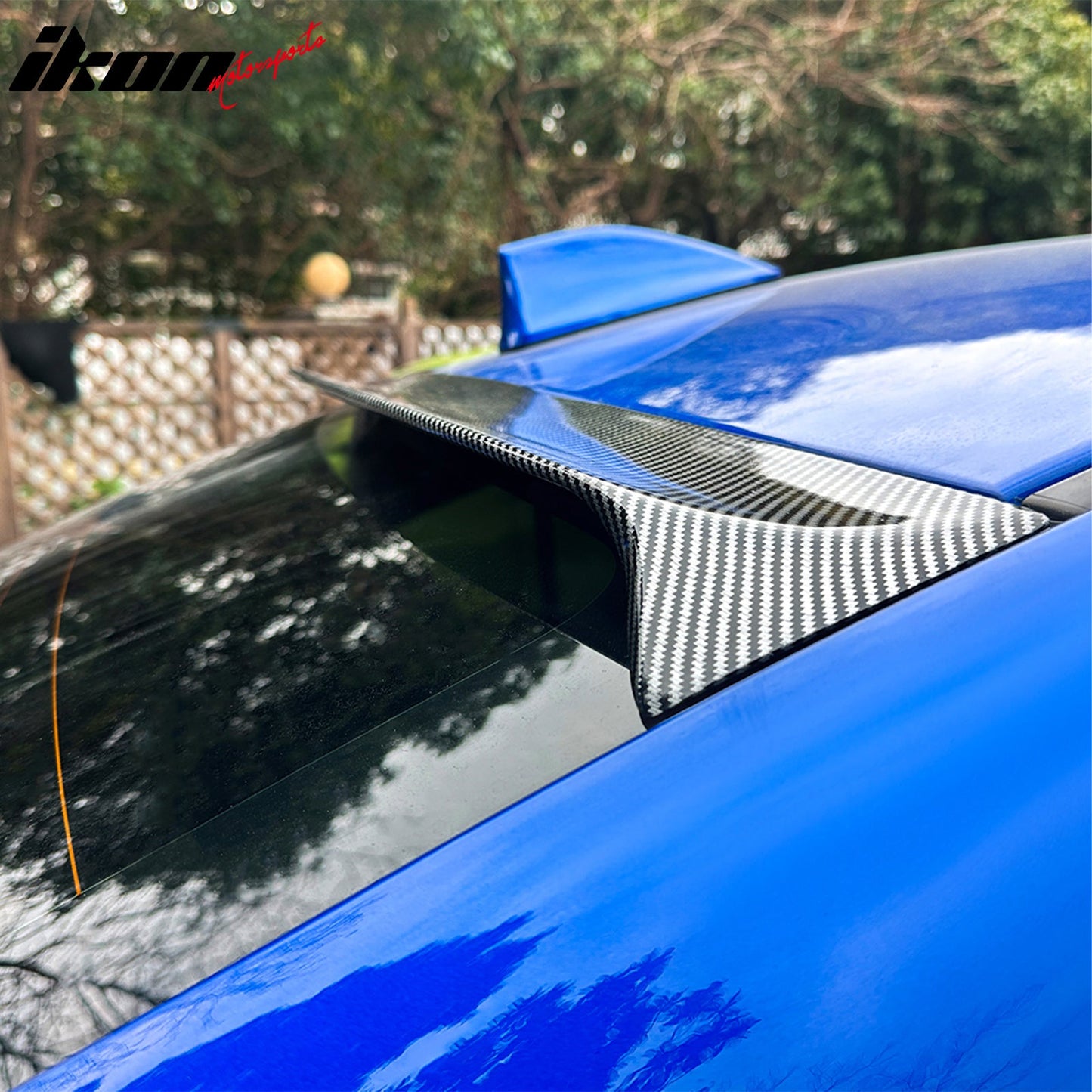 2015-2021 Subaru WRX IKON Style Carbon Fiber Print Roof Spoiler ABS