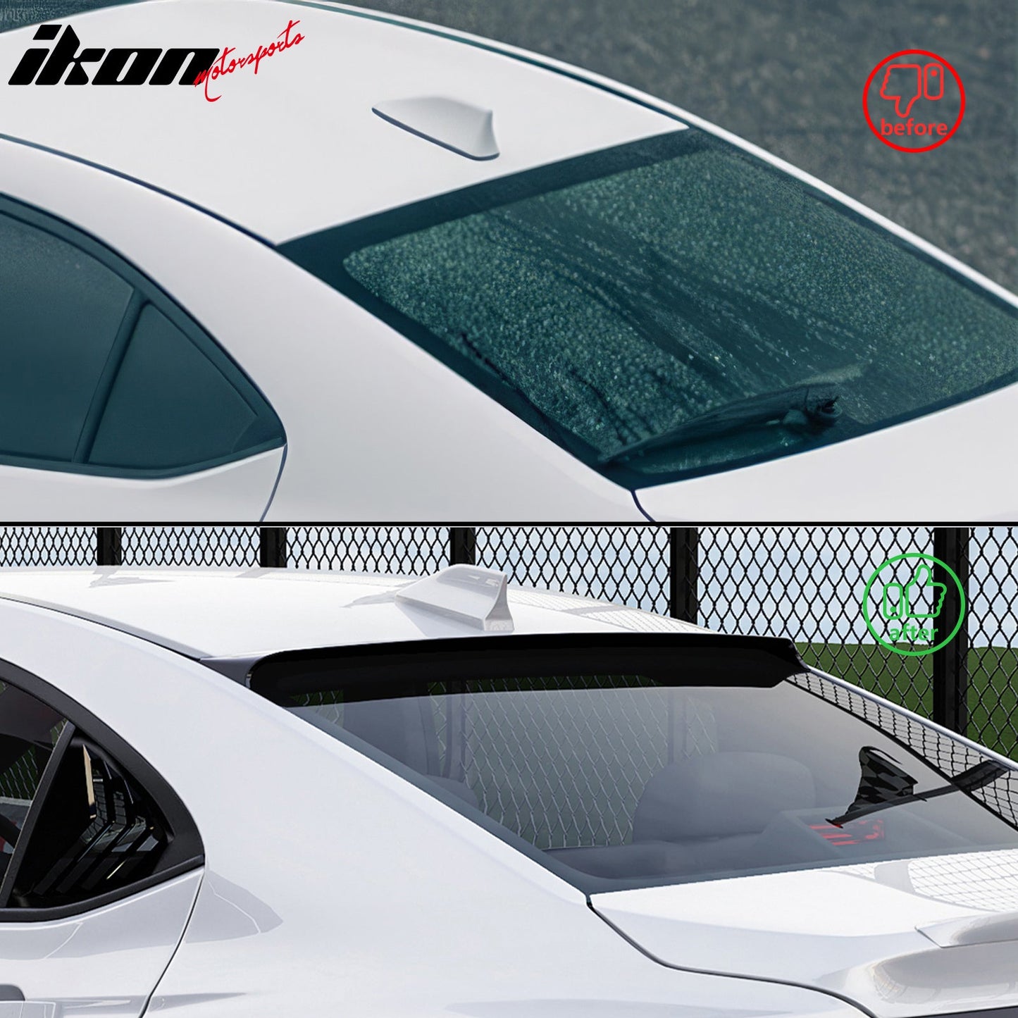 2022-2025 Subaru WRX IKON Style Carbon Fiber Print Roof Spoiler ABS