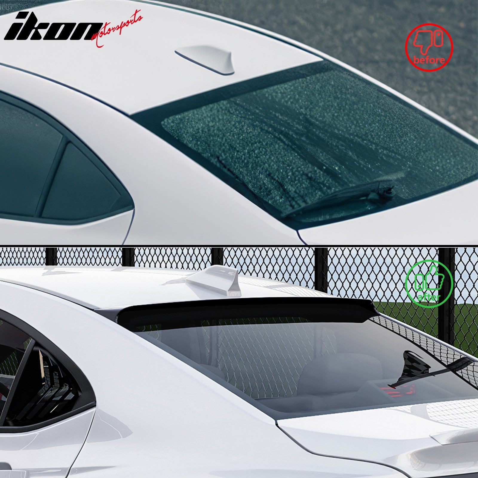2022-2025 Subaru WRX IKON Style Carbon Fiber Print Roof Spoiler ABS