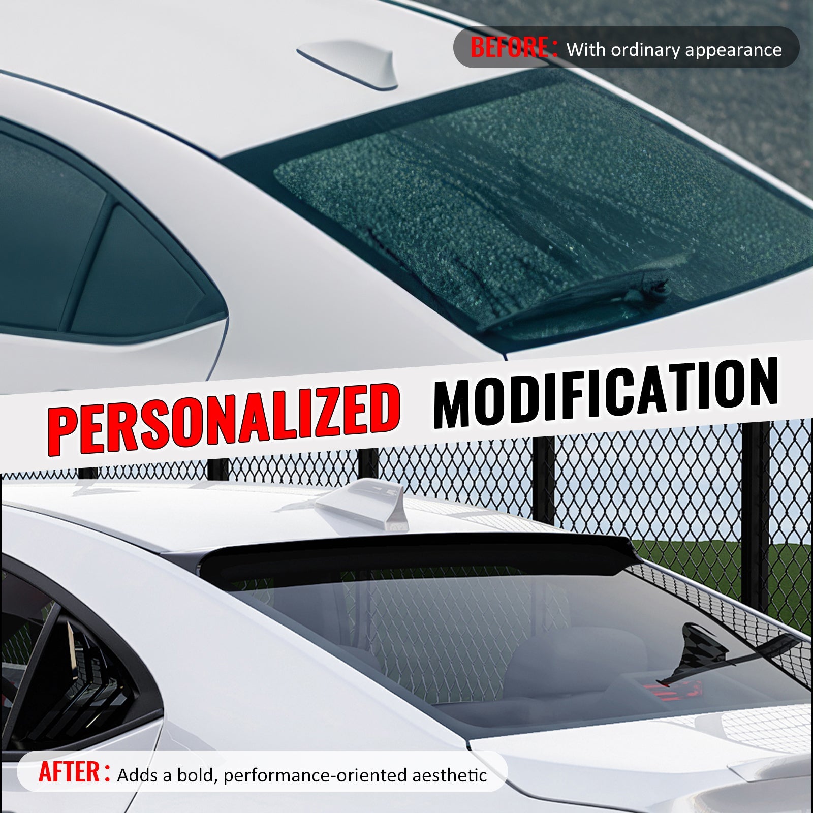 2022-2025 Subaru WRX IKON Style Gloss Black Rear Roof Spoiler Wing ABS