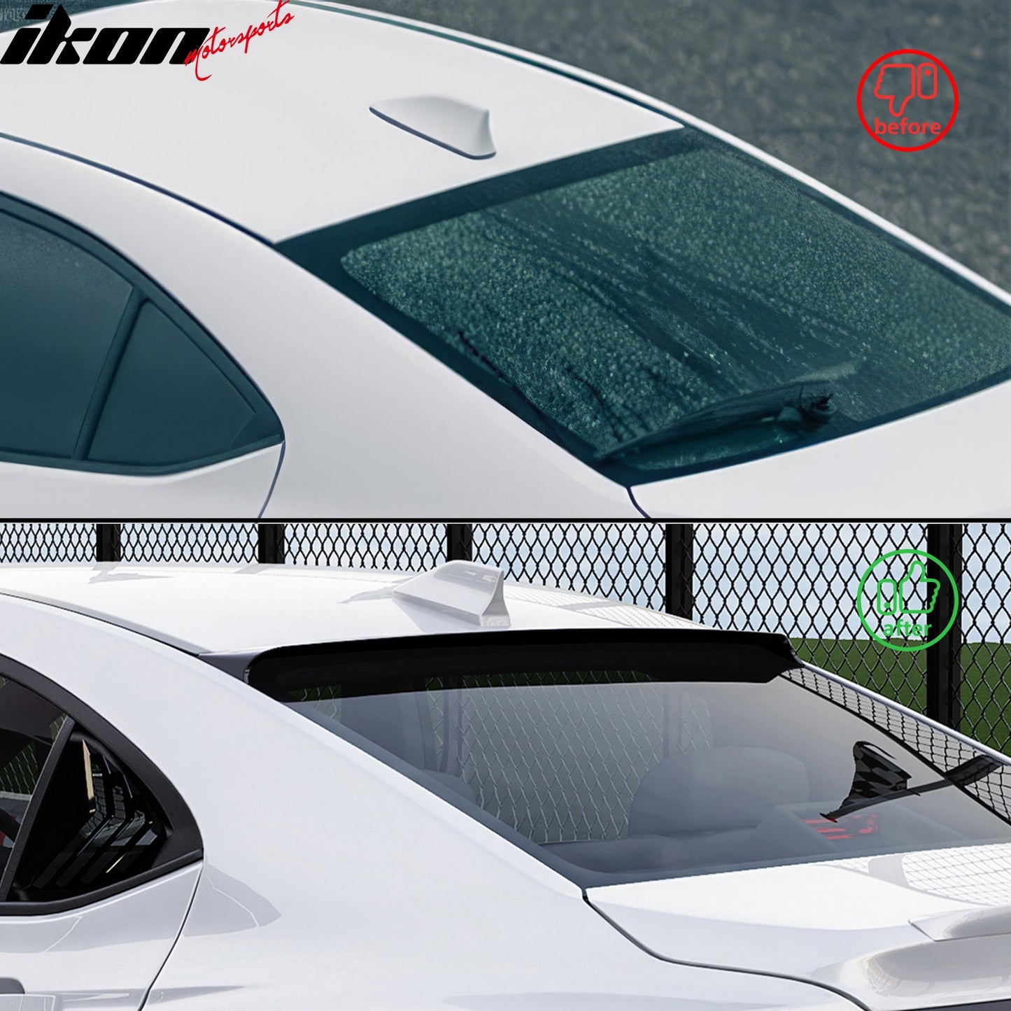 2022-2025 Subaru WRX IKON Style Gloss Black Rear Roof Spoiler Wing ABS