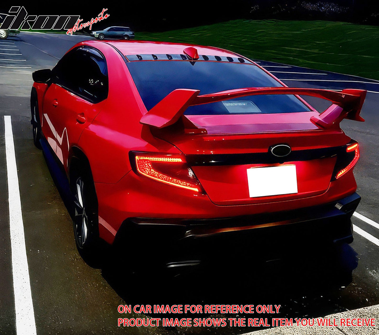 2022-2025 Subaru WRX D2 Style Gloss Black Rear Roof Spoiler ABS