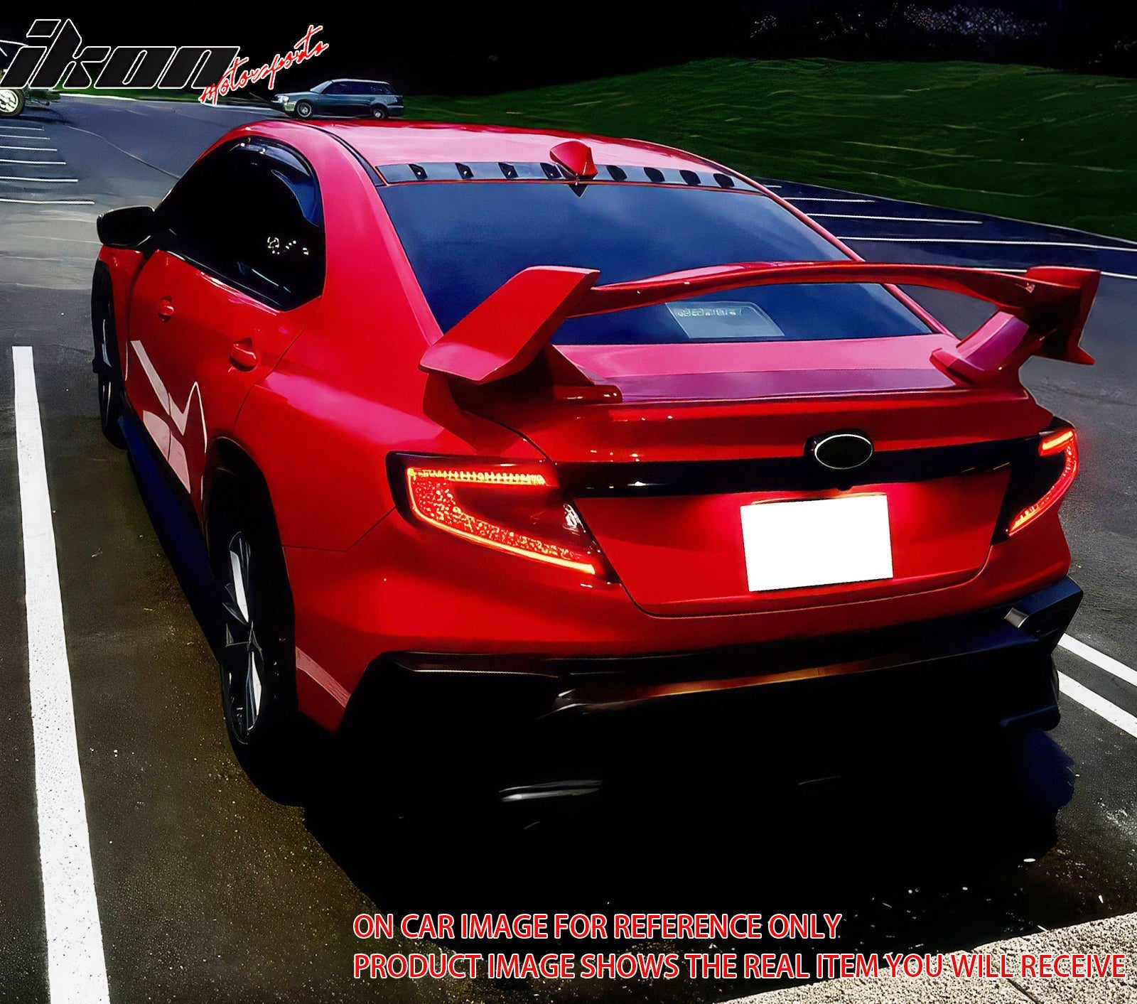 2022-2025 Subaru WRX D2 Style Gloss Black Rear Roof Spoiler ABS