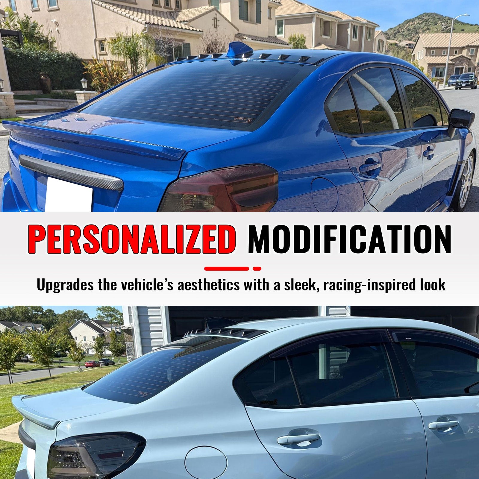 2015-2021 Subaru WRX 2012-2016 Impreza Gloss Black Roof Spoiler PP