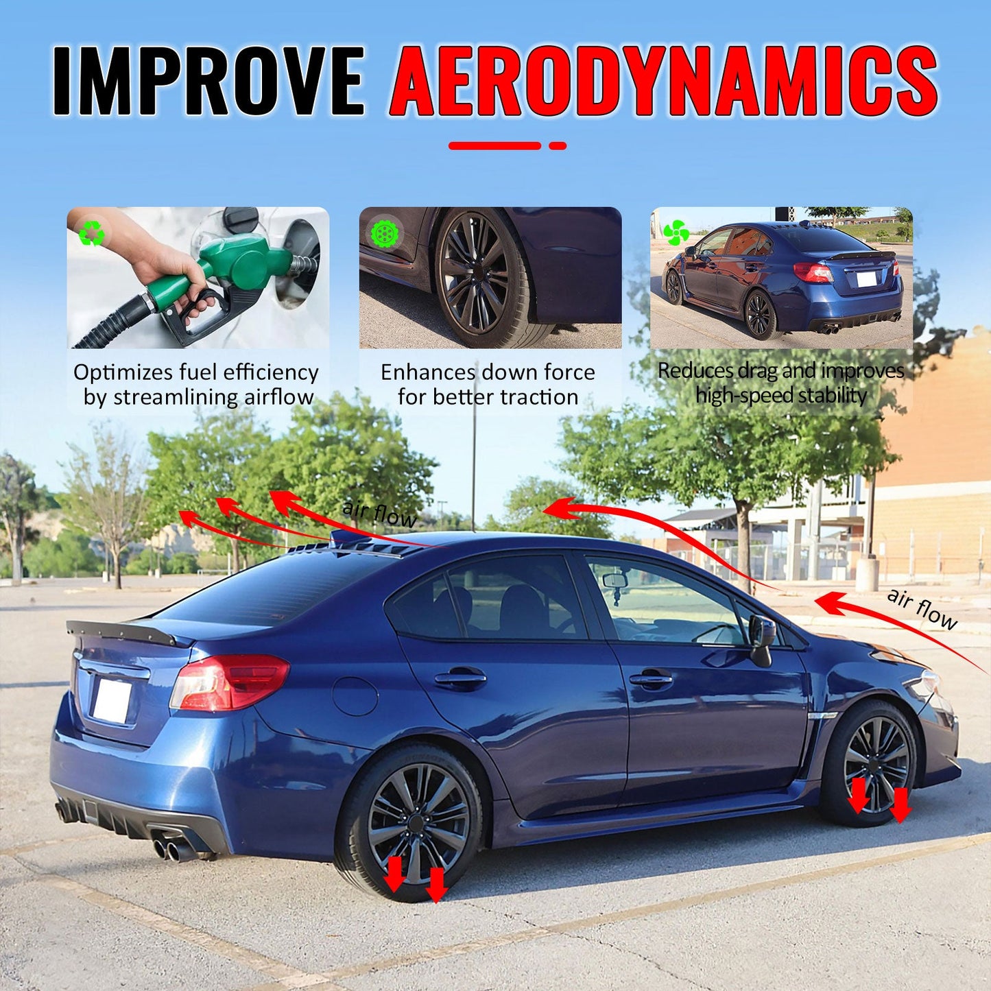 2015-2021 Subaru WRX 2012-2016 Impreza Gloss Black Roof Spoiler PP