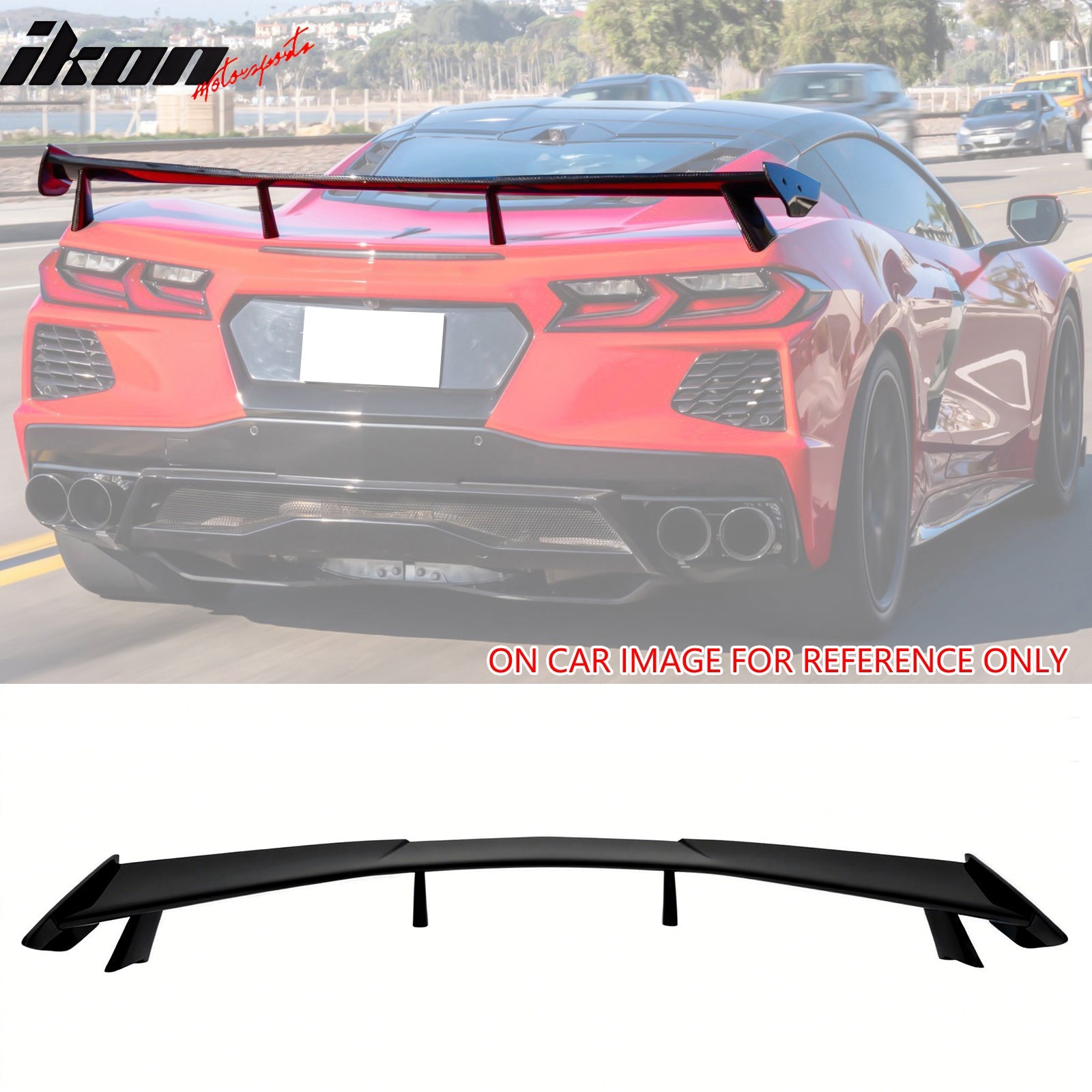 2020-2025 Chevy Corvette High Wing Trunk Spoiler Wing ABS