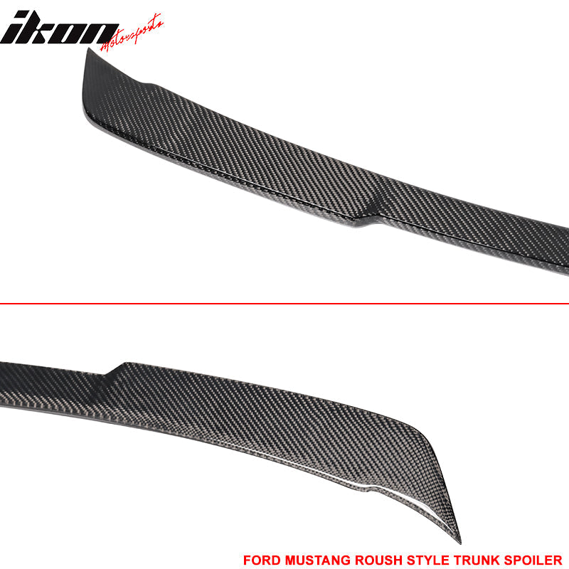 2015-2023 Ford Mustang Coupe R Style Carbon Fiber Rear Spoiler Wing