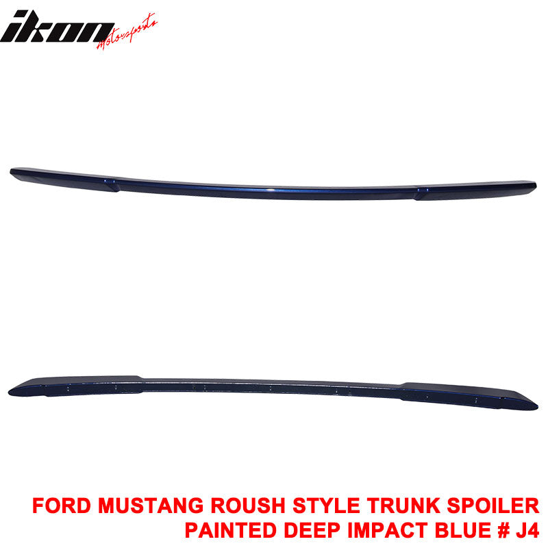 Fits 15-23 Ford Mustang Rear Spoiler Wing Deep Impact Blue Metallic