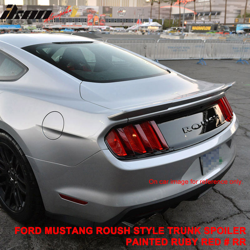 Fits 15-23 Ford Mustang Coupe Rear Spoiler Wing #RR-Ruby Red Metallic
