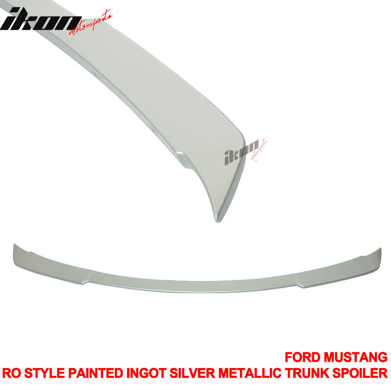 Fits 15-23 Ford Mustang Coupe Rear Spoiler Wing Ingot Silver Metallic
