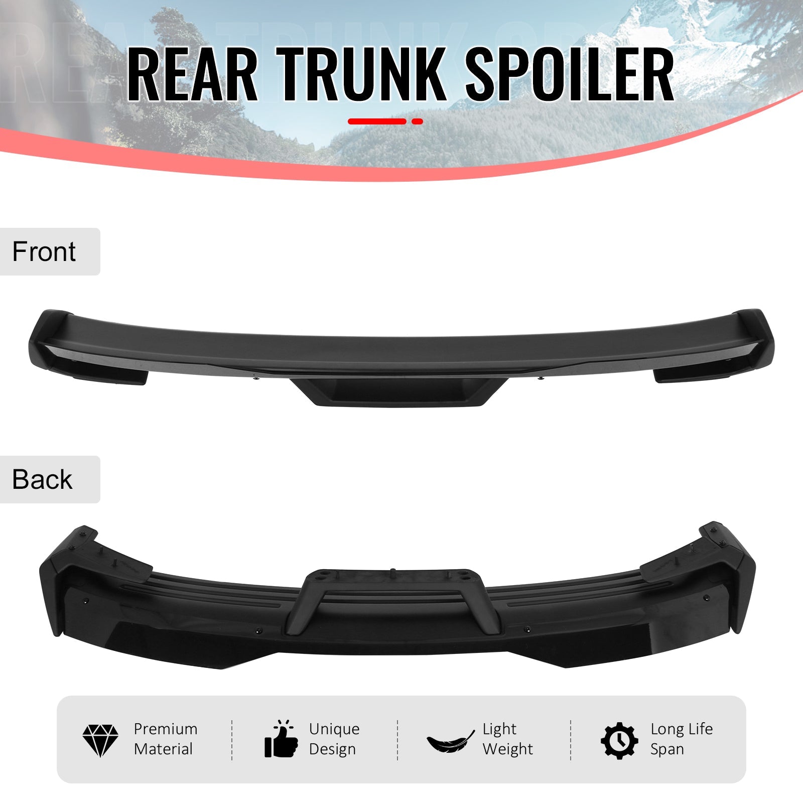 2024-2026 Ford Mustang Dark Horse HP Style Trunk Spoiler Wing ABS