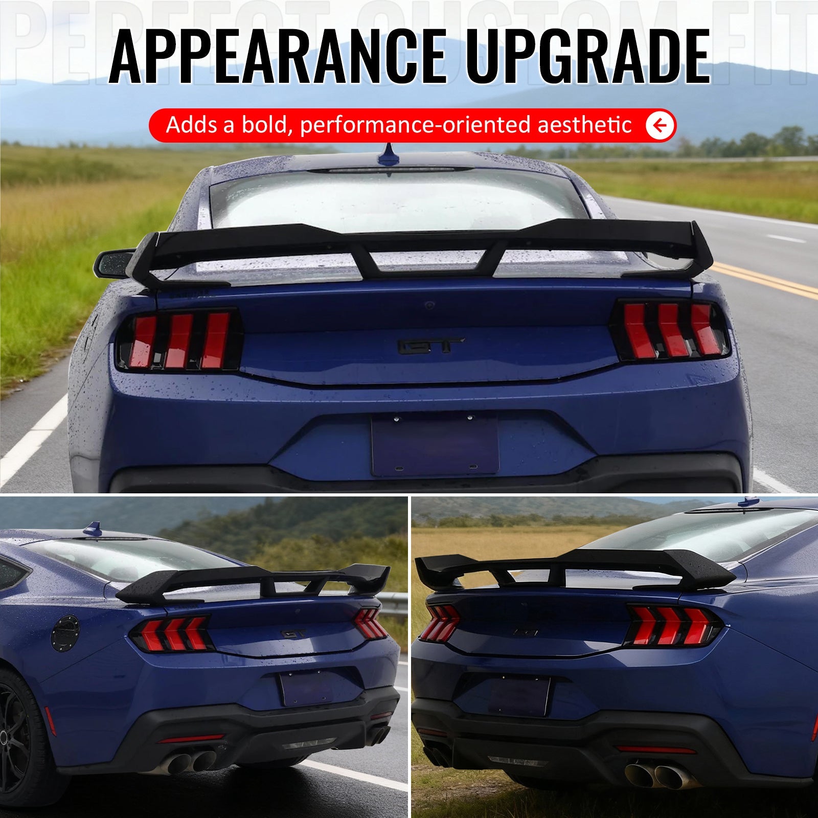 2024-2026 Ford Mustang Dark Horse HP Style Trunk Spoiler Wing ABS