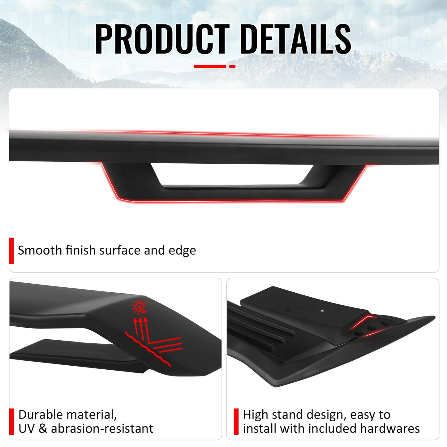 2024-2026 Mustang OE GT Performance Style Trunk Spoiler Wing ABS