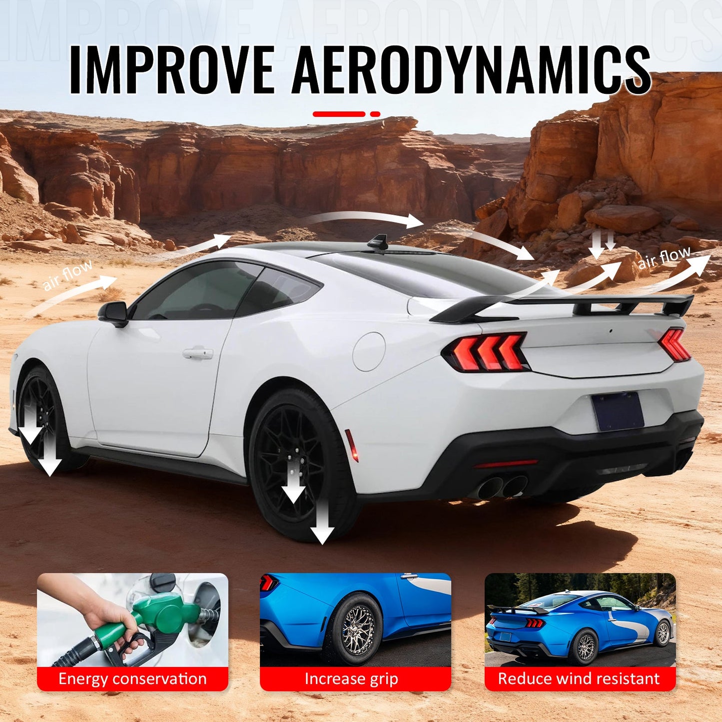 2024-2026 Mustang OE GT Performance Style Trunk Spoiler Wing ABS