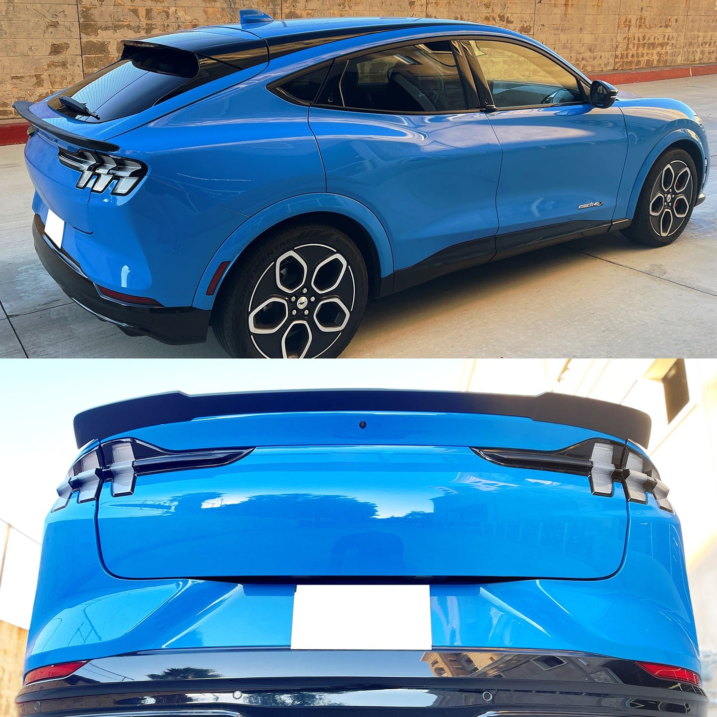 2021-2025 Ford Mustang Mach-E R Style ABS Rear Hatch Trunk Spoiler Mid Wing