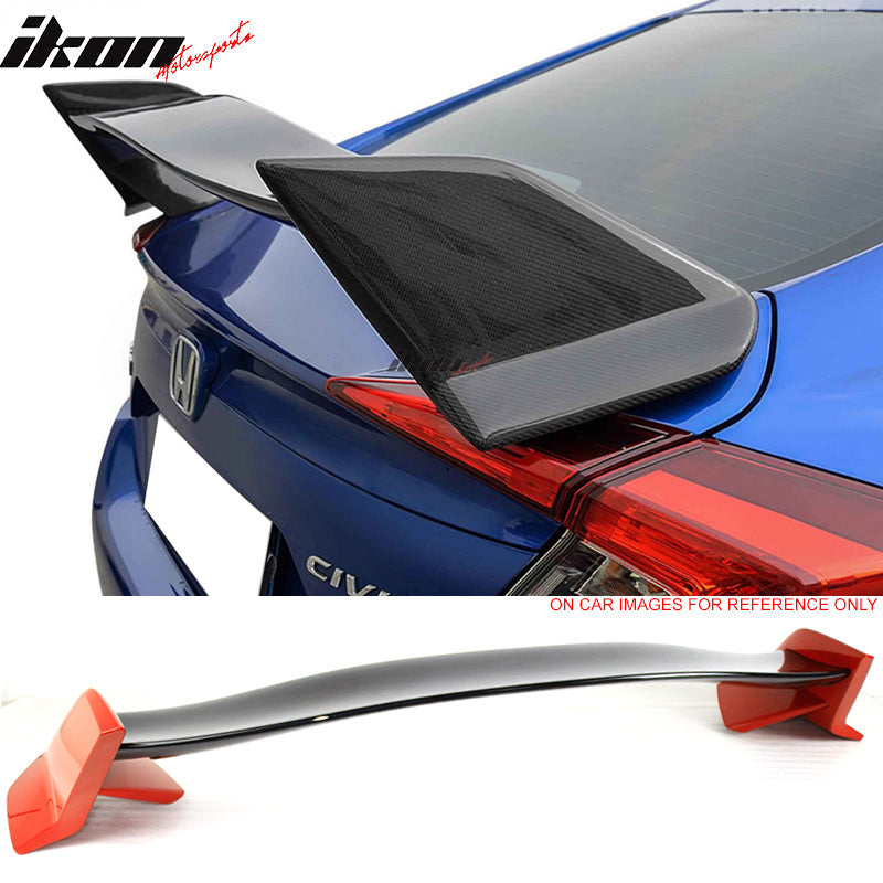 2016-2021 Honda Civic 10th X Sedan 4Dr Type R Trunk Spoiler Wing ABS