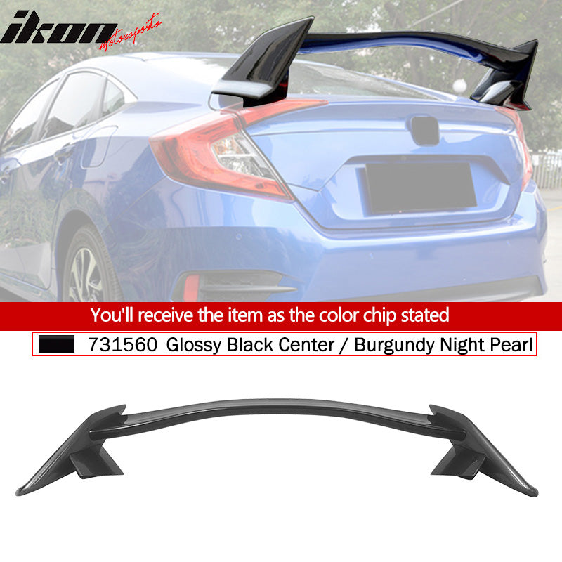 2016-2021 Honda Civic 10th X Sedan 4Dr Type R Trunk Spoiler Wing ABS
