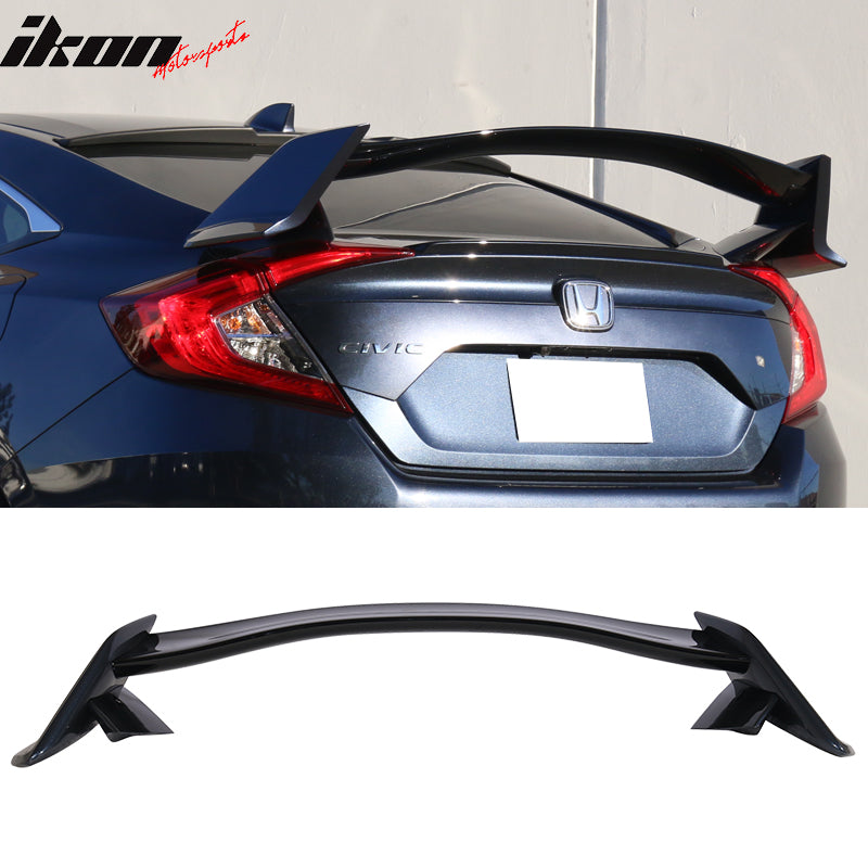 2016-2021 Honda Civic 10th X Sedan 4Dr Type R Trunk Spoiler Wing ABS