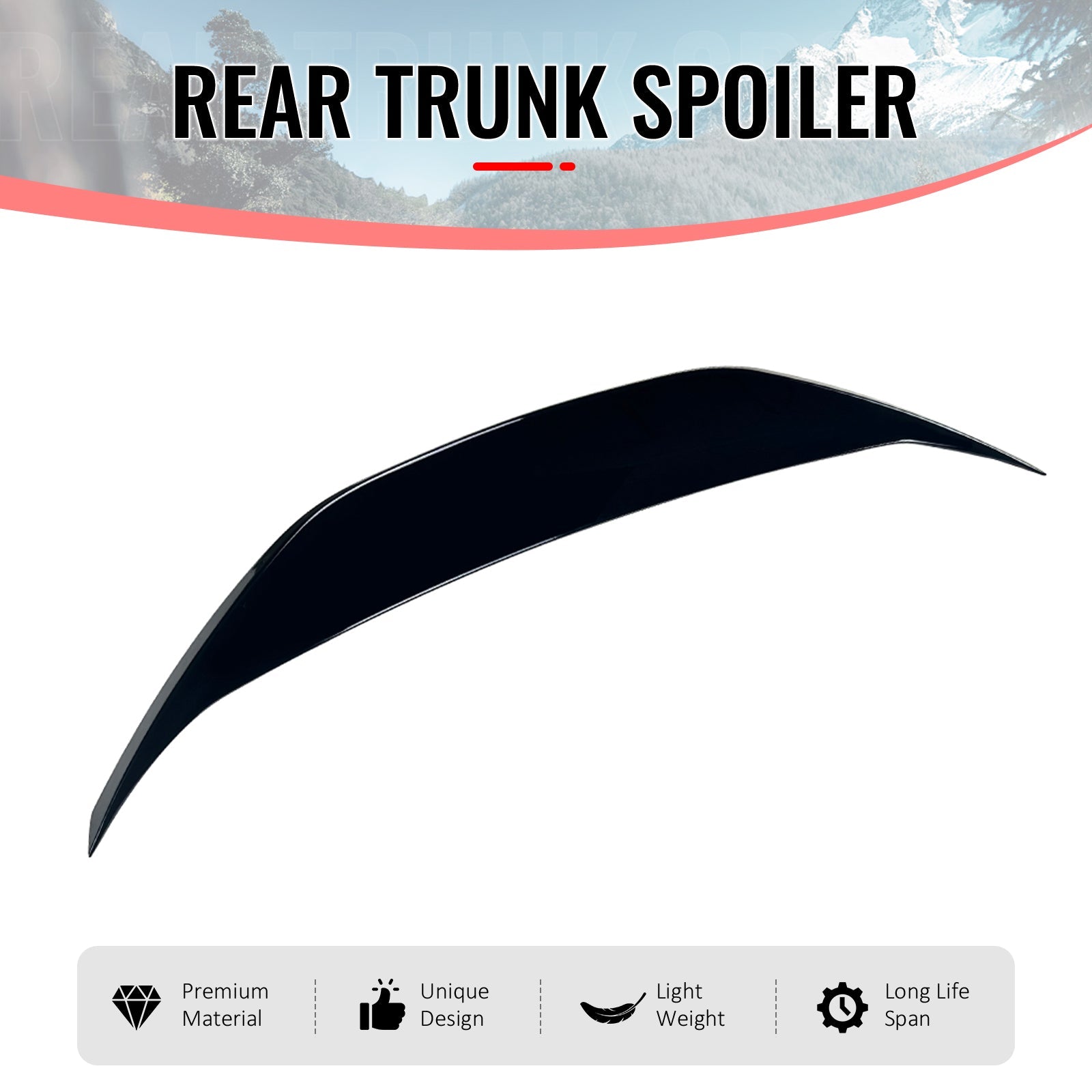 2013-2020 BRZ FR-S TY86 Duckbill Style Gloss Black Trunk Spoiler ABS