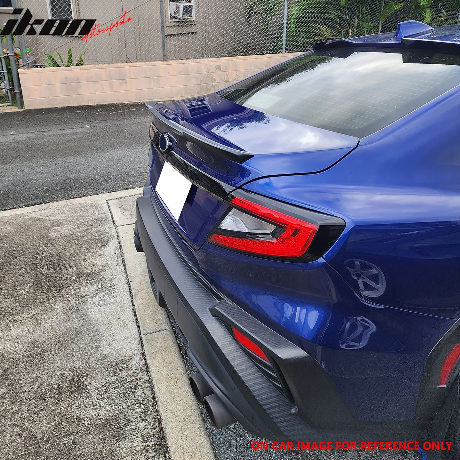 2022-2025 Subaru WRX D Style Unpainted Black Rear Trunk Spoiler ABS