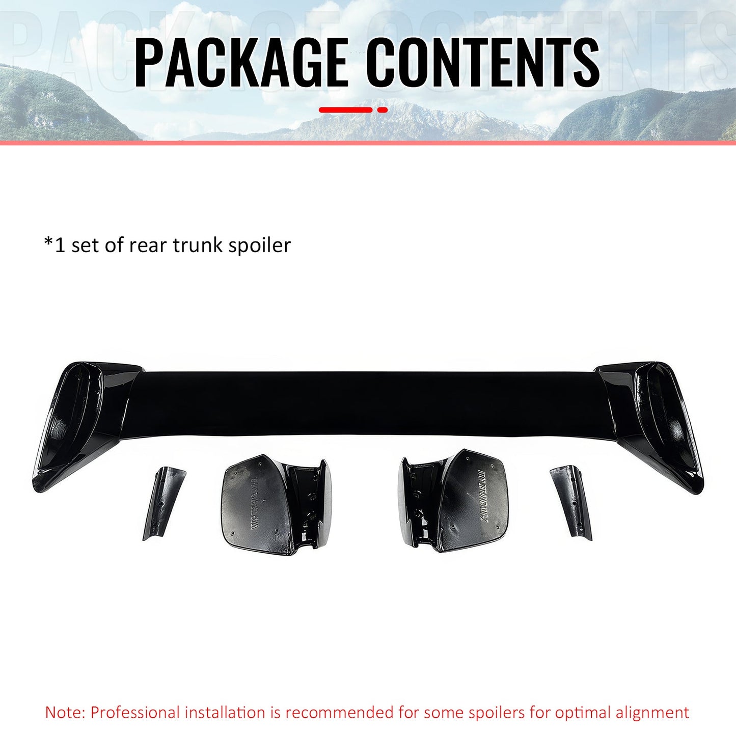 2015-2021 WRX STI 2012-2016 Impreza STI Gloss Black Trunk Spoiler ABS