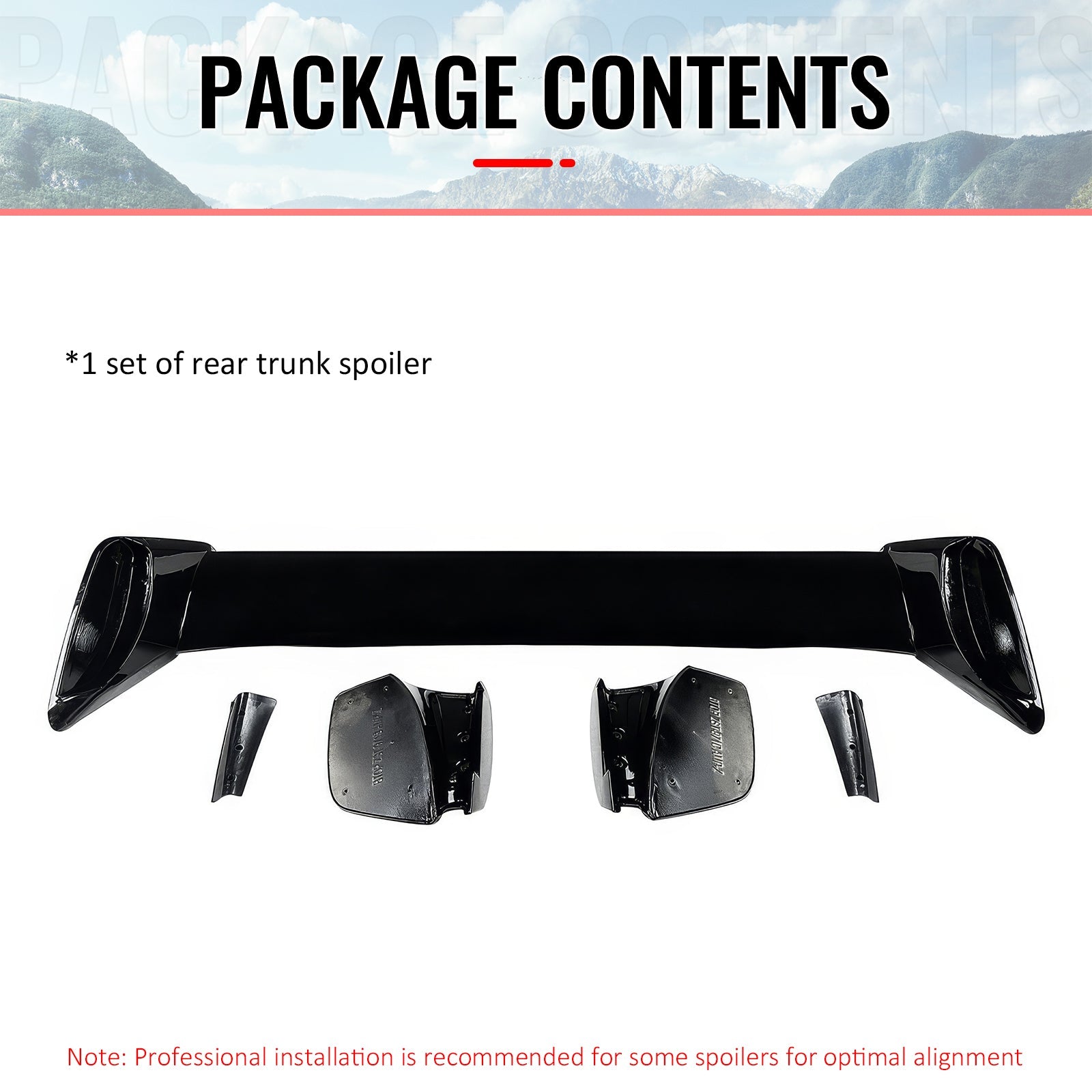 2015-2021 WRX STI 2012-2016 Impreza STI Gloss Black Trunk Spoiler ABS