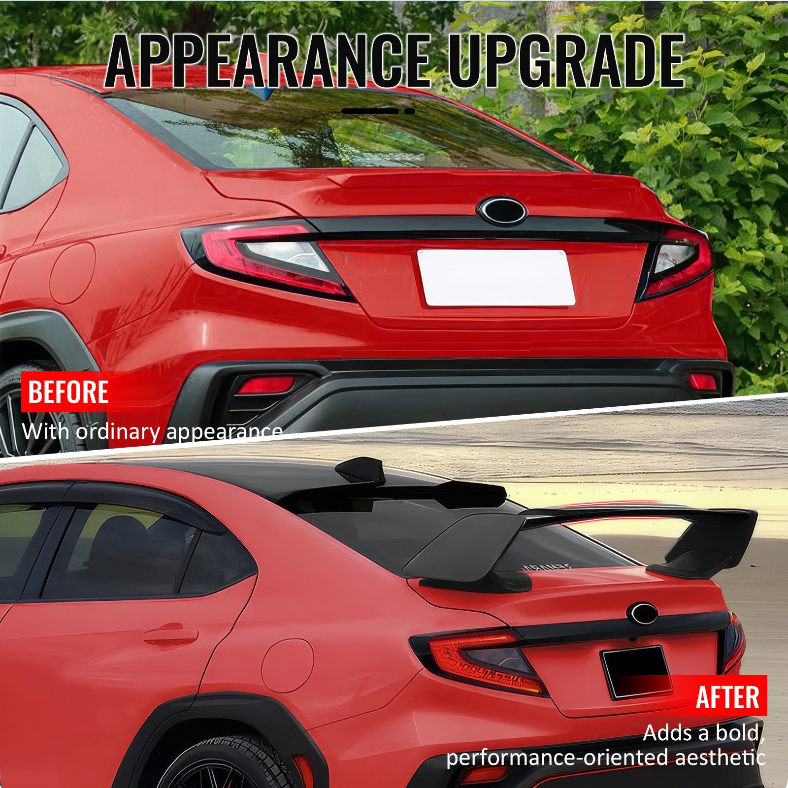 2022-2025 Subaru WRX STI Style Carbon Fiber Print Rear Trunk Spoiler ABS