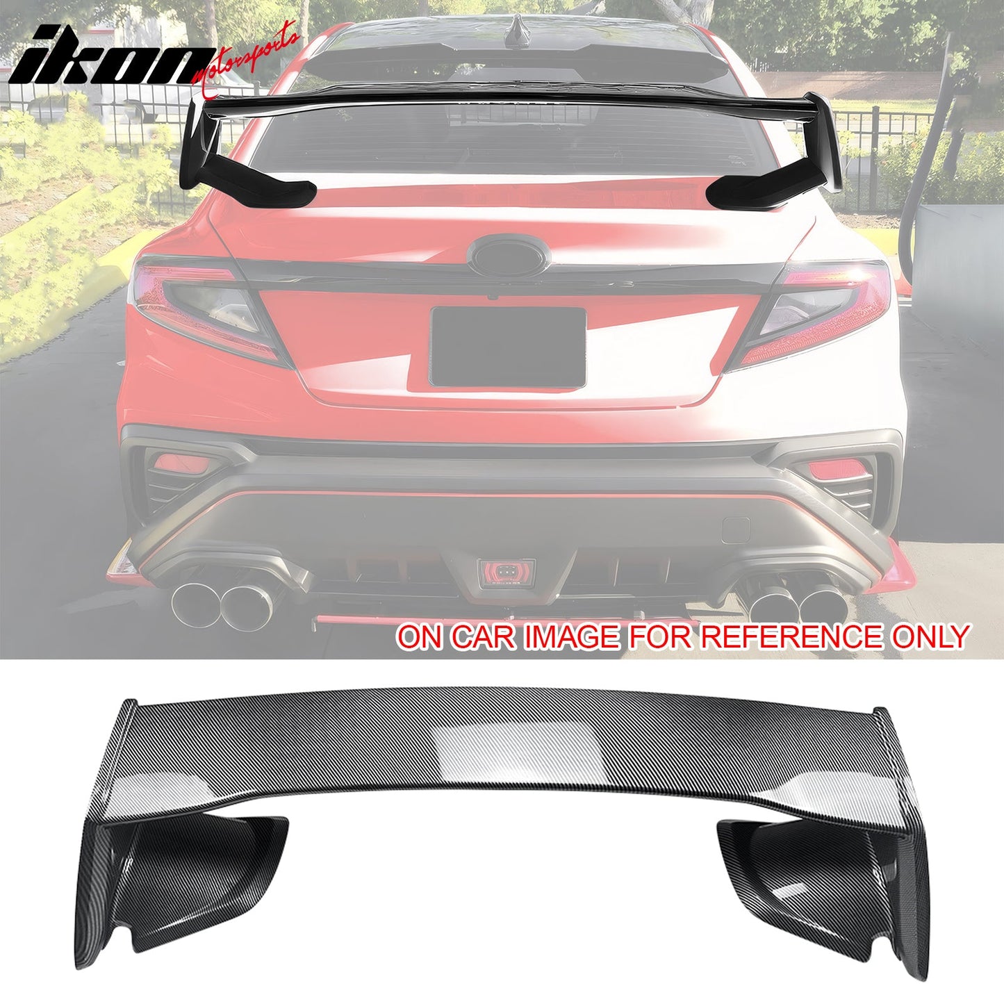 2022-2025 Subaru WRX STI Style Carbon Fiber Print Rear Trunk Spoiler ABS