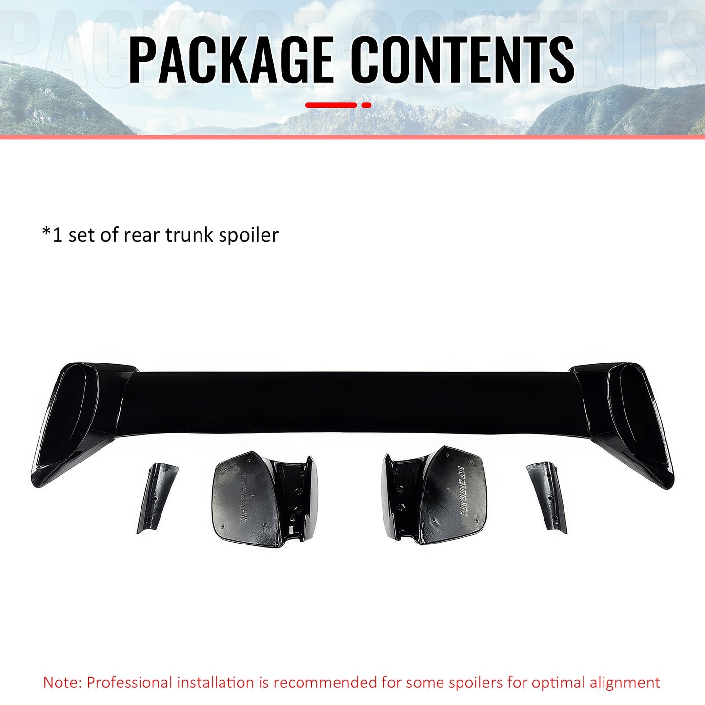 2022-2025 Subaru WRX STI Style Gloss Black Rear Trunk Spoiler Wing ABS