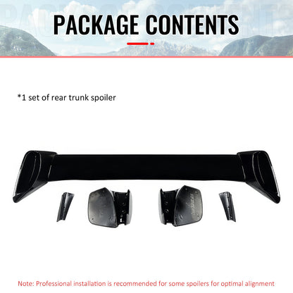 2022-2025 Subaru WRX STI Style Gloss Black Rear Trunk Spoiler Wing ABS