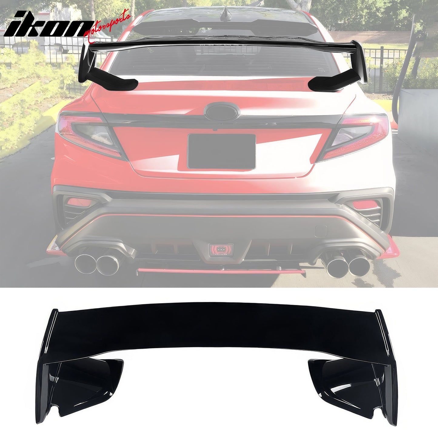 2022-2025 Subaru WRX STI Style Gloss Black Rear Trunk Spoiler Wing ABS
