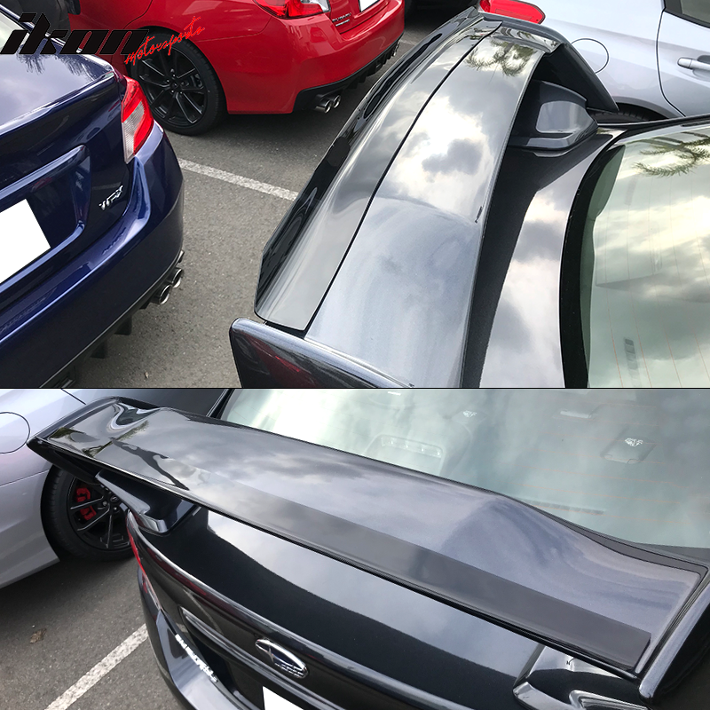 2015-2021 Subaru WRX STI Matte Black Top Gurney Flap Trunk Spoiler FRP