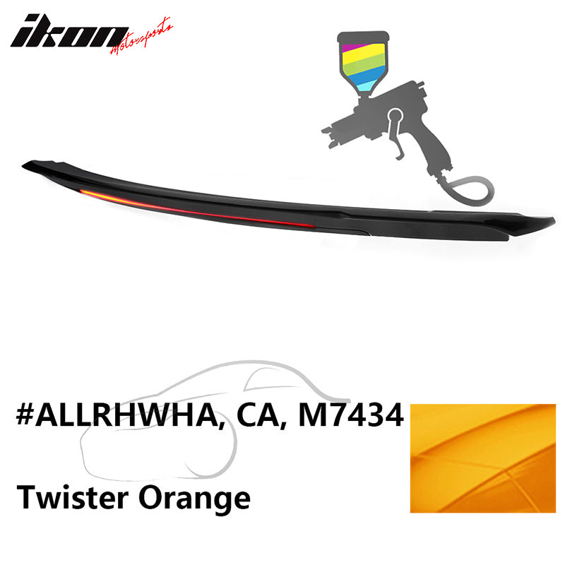 2015-2023 Ford Mustang Coupe Convertible Long LED Trunk Spoiler ABS