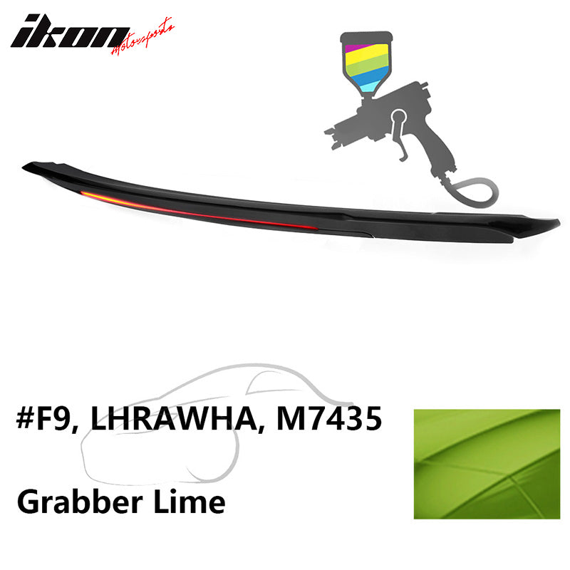 2015-2023 Ford Mustang Coupe Convertible Long LED Trunk Spoiler ABS