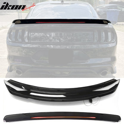2015-2023 Ford Mustang Coupe Convertible Long LED Trunk Spoiler ABS