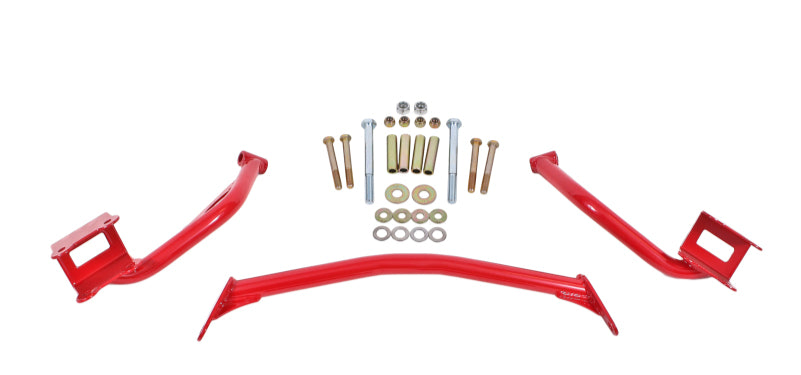 BMR 79-04 Fox Mustang Tubular Style Upper Torque Box Reinforcement Plates - Red