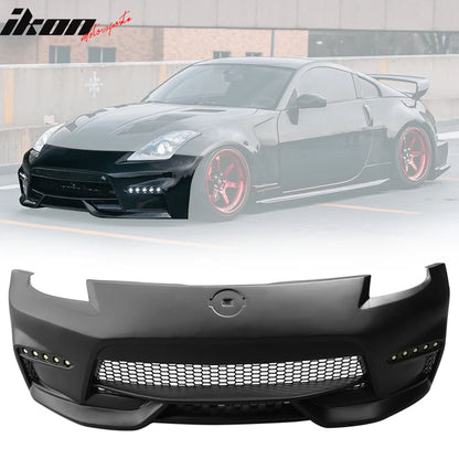 2003-2008 Nissan 350z to 370z NIS Style Black Front Bumper Conversion